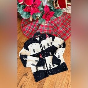 Talbots Black and Cream Cardigan